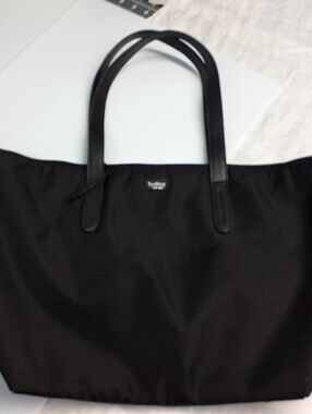 Botkier Black Nylon Tote Bag with Leather Handles